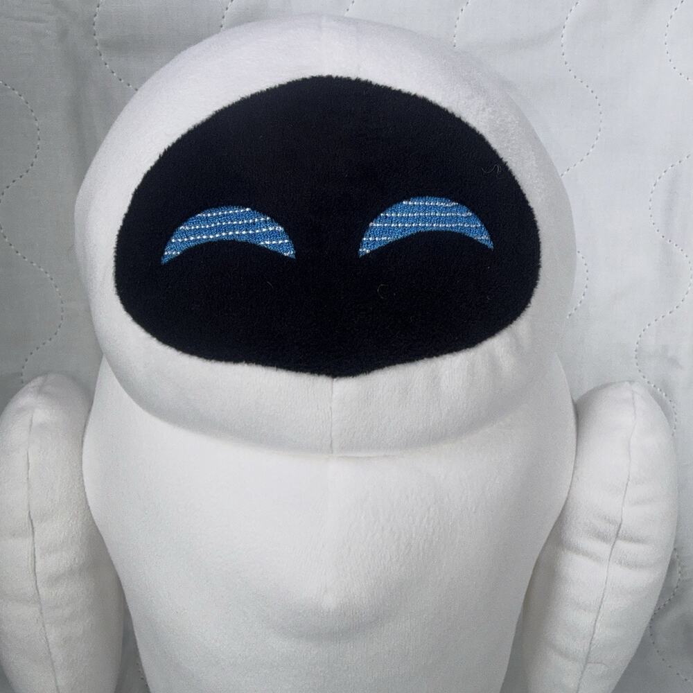 Eve White Robot 11" Rare Plush Soft Stuffed Doll WallE & Eve Disney - Picture 2 of 10